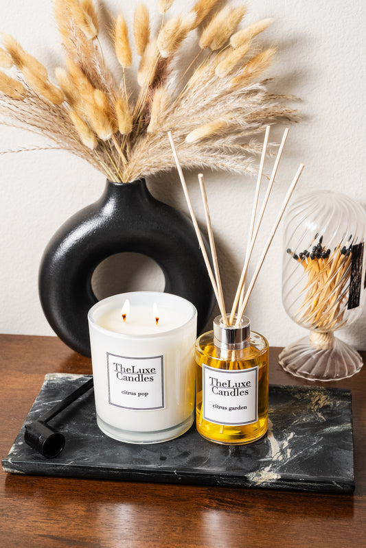 tangy lime and citrus peels reed diffuser