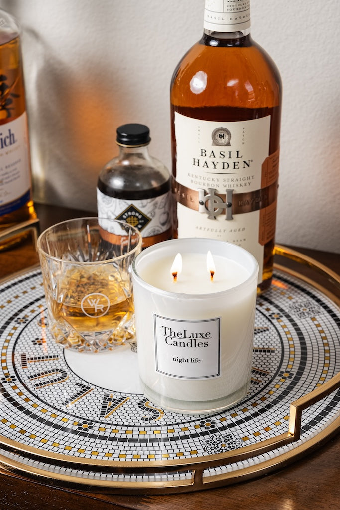 vanilla + tobacco + rum candle