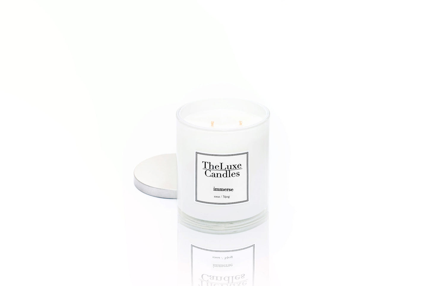 pear peach patchouli candle