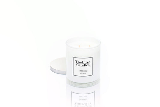pear peach patchouli candle