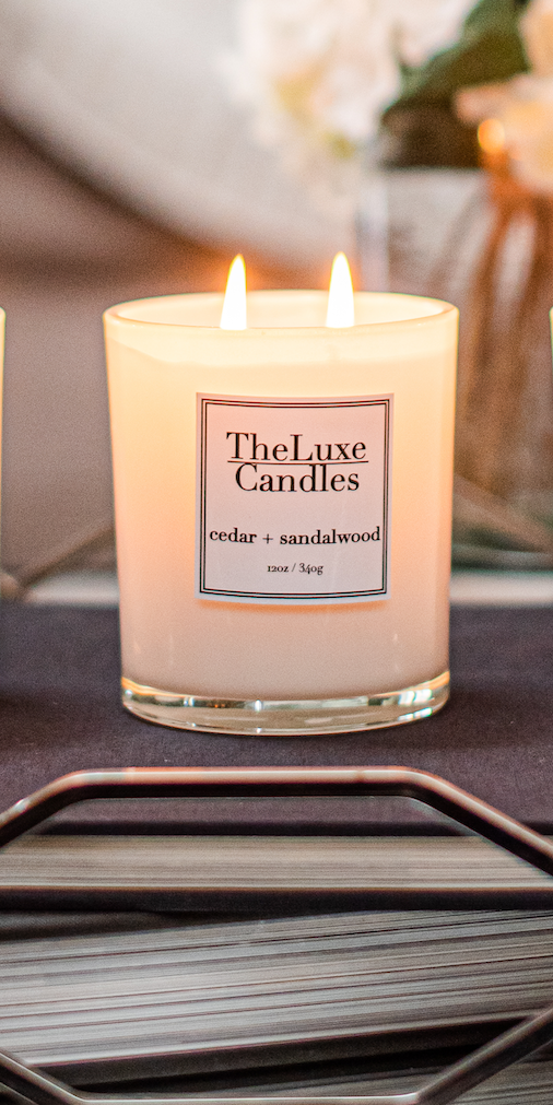 CEDAR + SANDALWOOD LUXE CANDLE