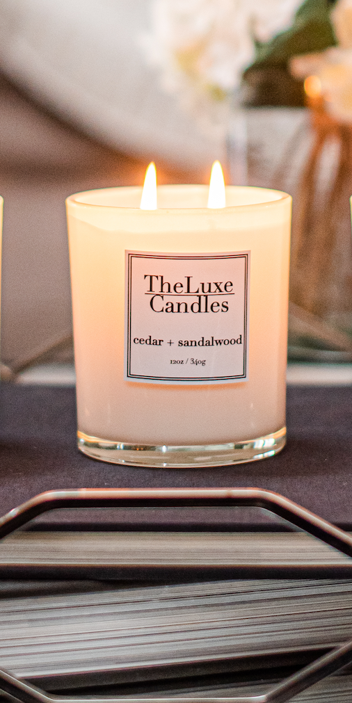 cedar, citrus  myrrh  sandalwood patchouli Candle