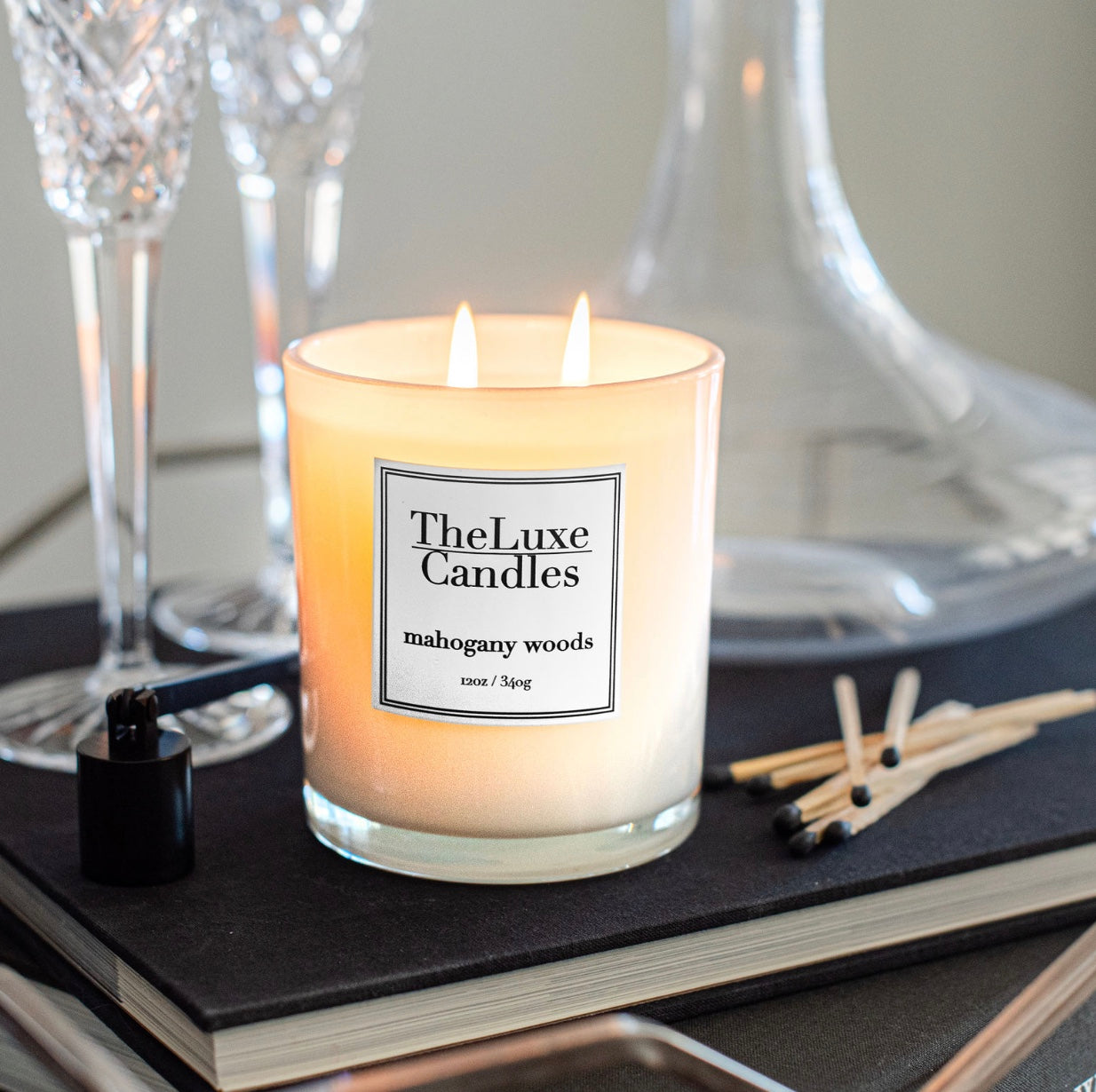 vanilla + tobacco candle