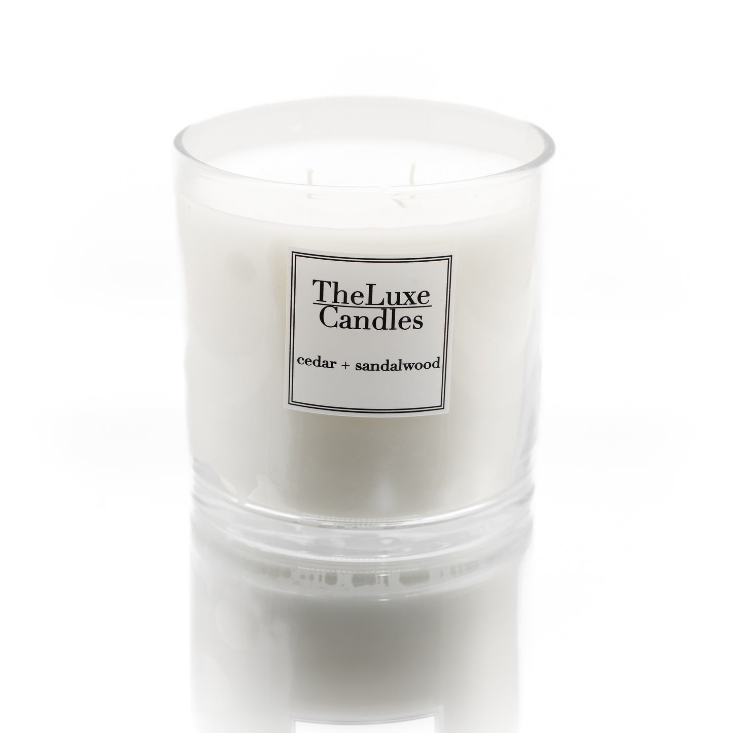 CEDAR + SANDALWOOD THREE -WICKS LUXE CANDLE