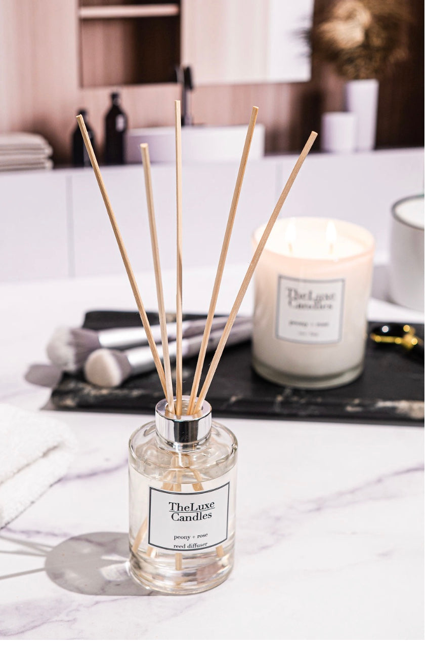 PEONY + ROSE LUXE REED DIFFUSER AND CANDLE BUNDLE