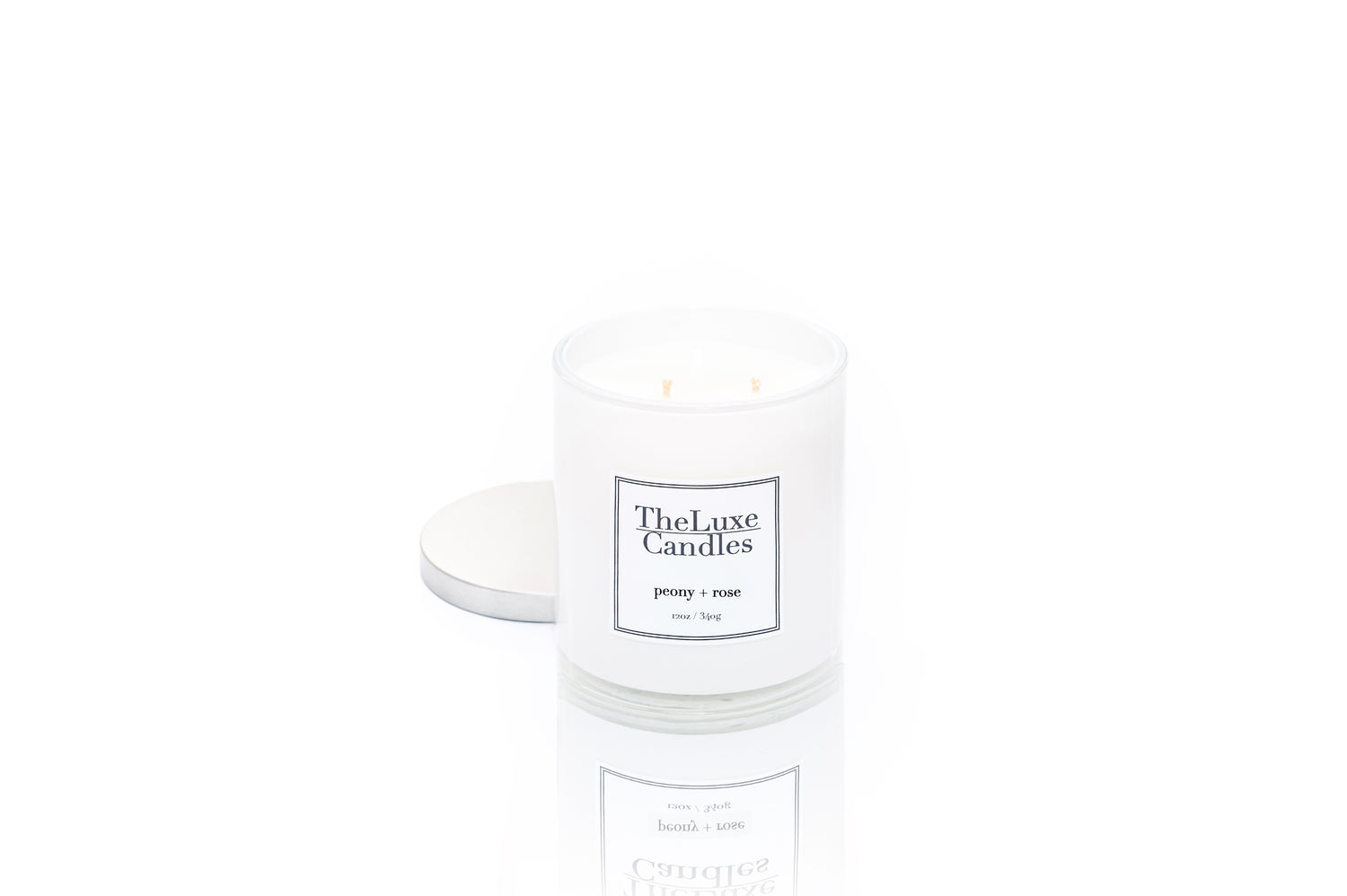 peony rose candle