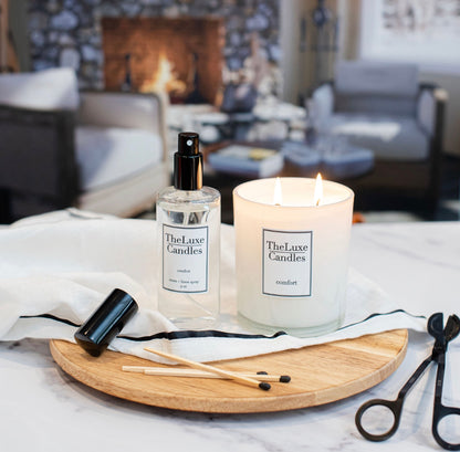 COMFORT LUXE CANDLE + ROOM SPRAY SET