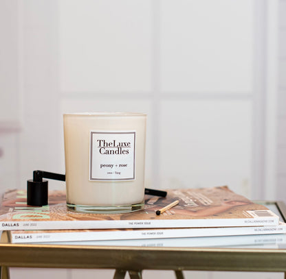 PEONY +  ROSE LUXE CANDLE + ROOM + LINEN SPRAY SET